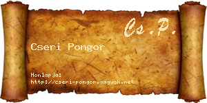 Cseri Pongor névjegykártya